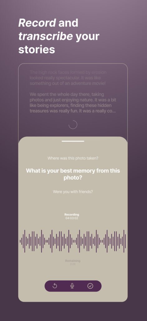 Speak your story with Exposure’s Voice to Text feature. Easily convert your spoken words into editable text captions and stories for seamless content creation.