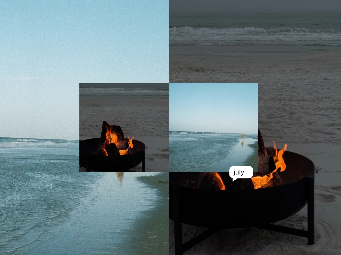 Monthly Recap 6 template layout in the Exposure app