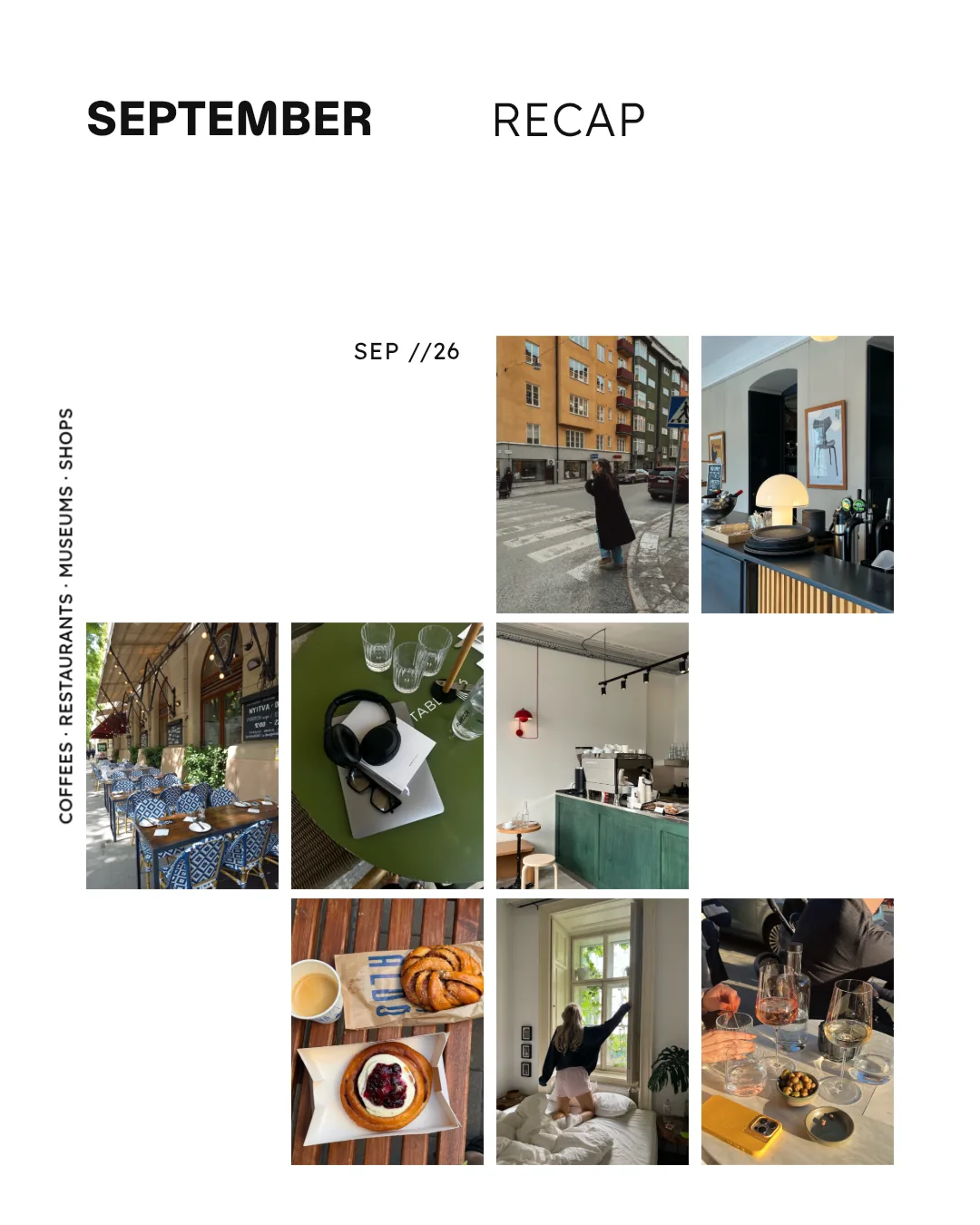 Monthly Recap 8 template layout in the Exposure app