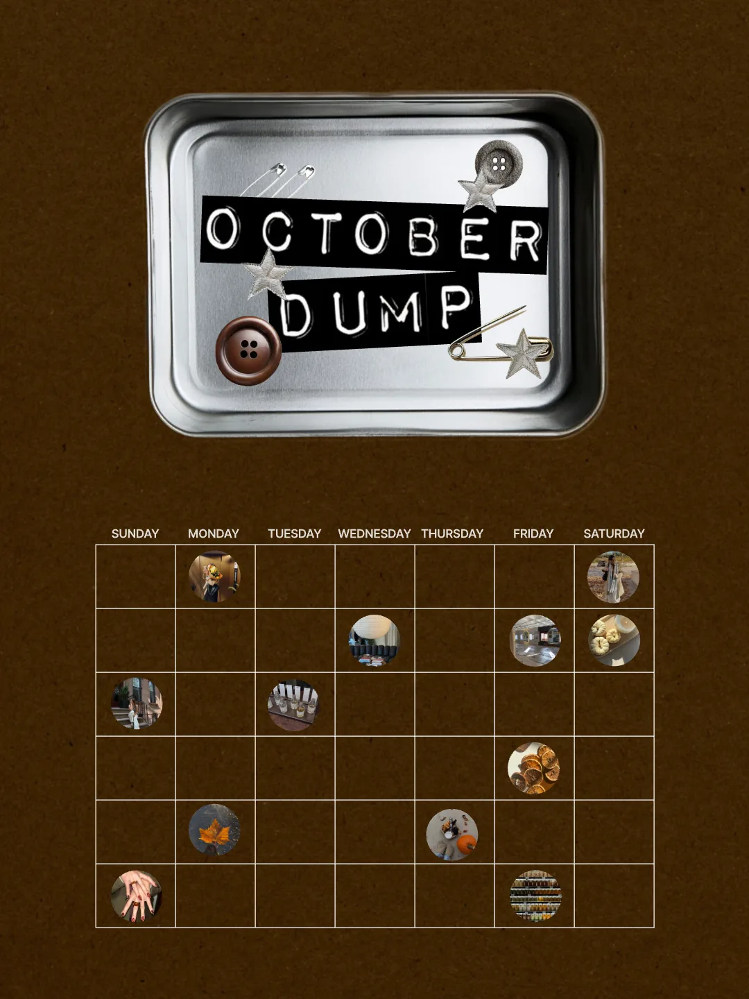 October 2 monthly recap template layout in the Exposure app