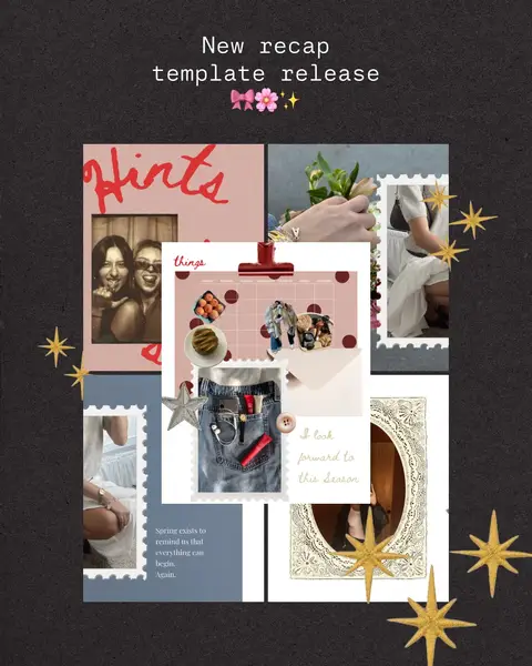 We released a new recap template to our app, slide 1 of 2