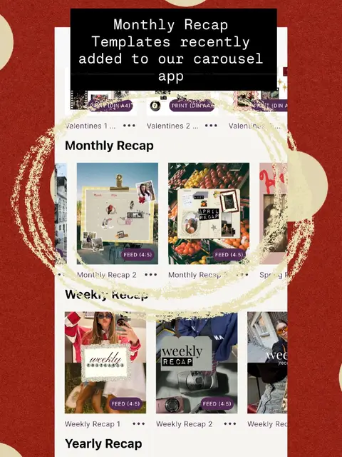 Since you like our monthly Recap templates here on Instagram so much we also added new templates for the Next months to our Template gallery, slide 1 of 3
