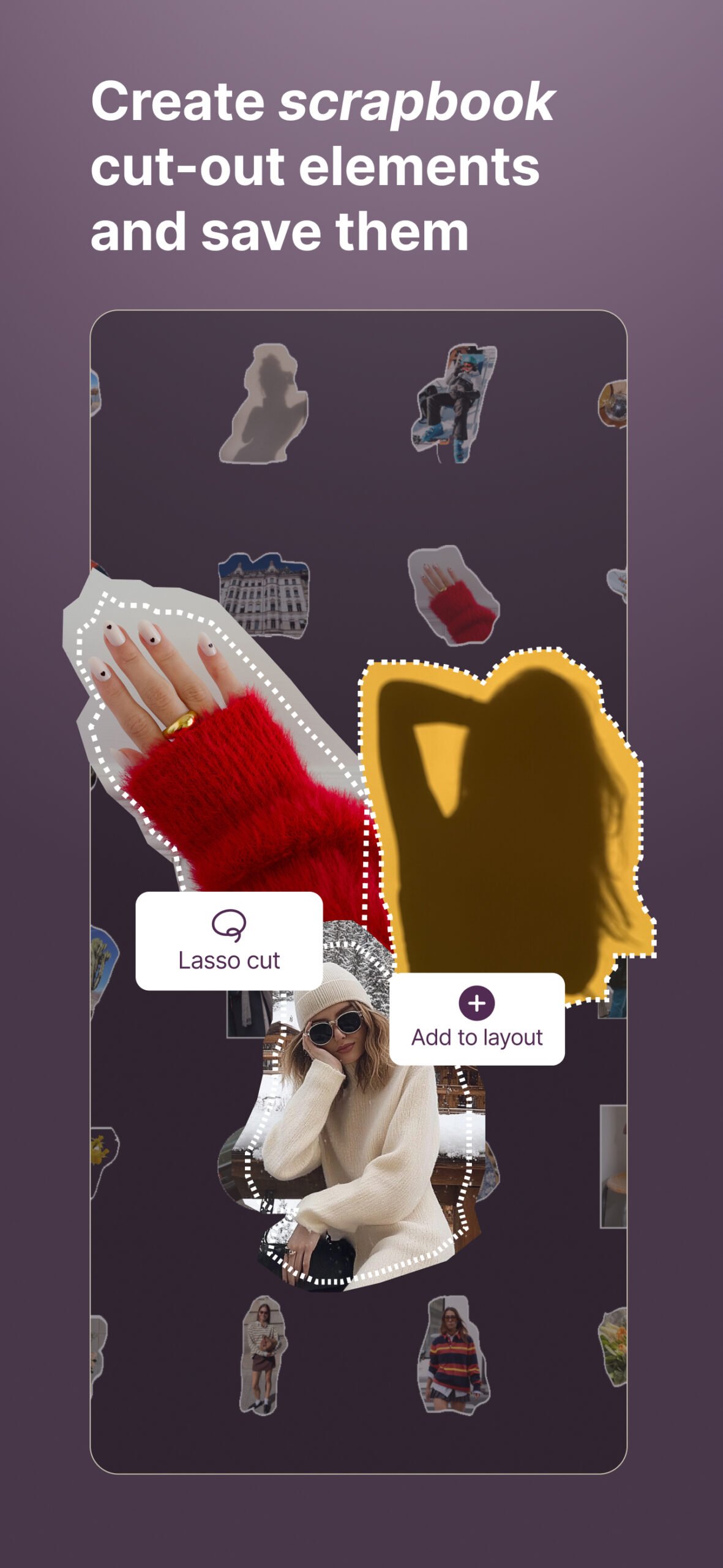 Elevate your designs with Exposure: Instantly cut out and save special moments from your photos as stickers or frames to give every project a personal touch.